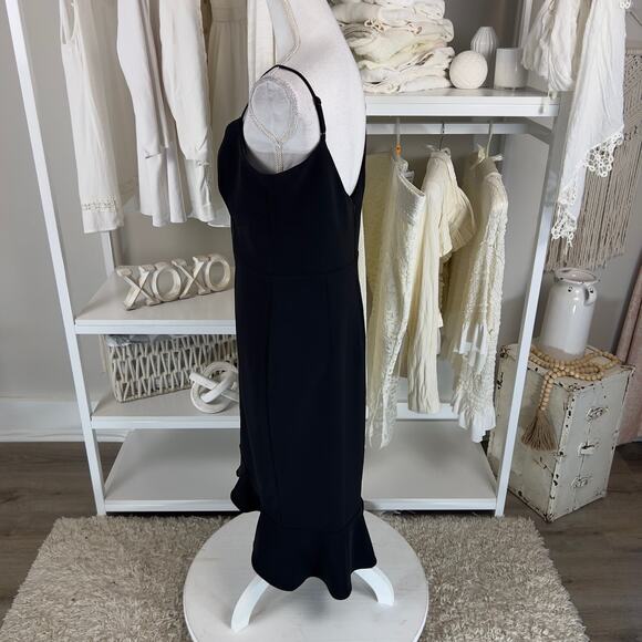 Bardot size 8 black special occasion midi dress, classic elegant 2622 - Picture 3 of 12